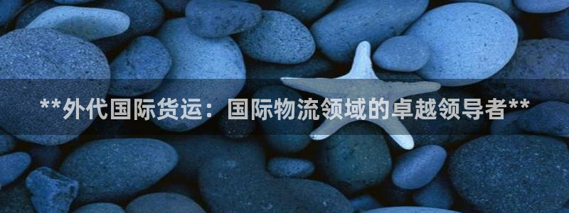 尊龙人生就是博用现金玩一下：**外代国际货运：国际物流领