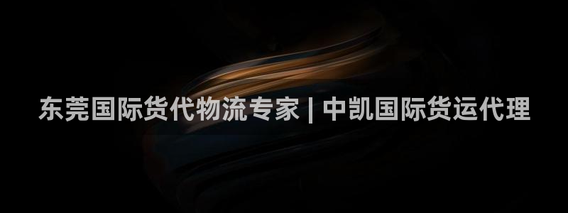 尊龙凯时老板是谁：东莞国际货代物流专家 | 中凯国际货运