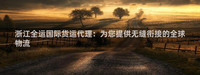 尊龙人生就是博现金：浙江全运国际货运代理：为您提供无缝衔