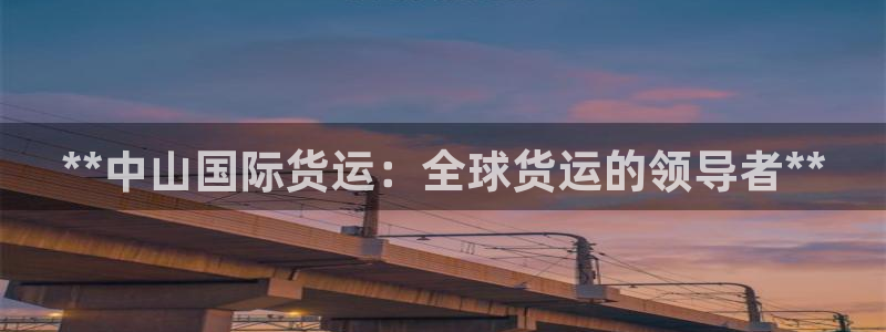 尊龙服饰有限公司地址：**中山国际货运：全球货运的领导者