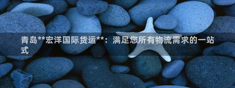 尊龙官网手机版：青岛**宏洋国际货运**：满足您所有物流