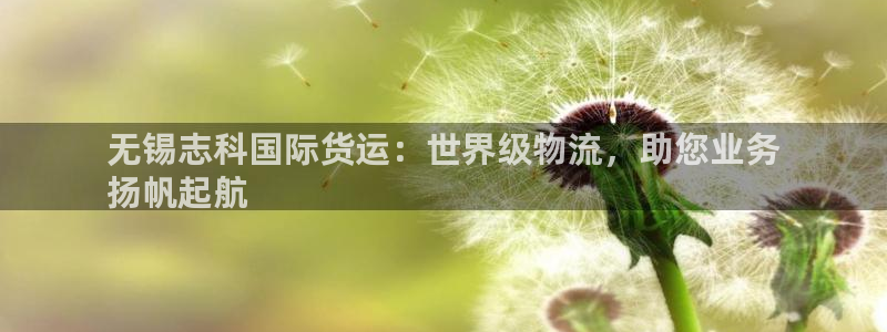 尊龙凯时赞助：无锡志科国际货运：世界级物流，助您业务
扬